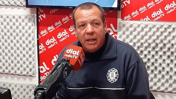 Pablo Franciulli, jefe del cuartel de bomberos voluntarios de Salto de las Rosas