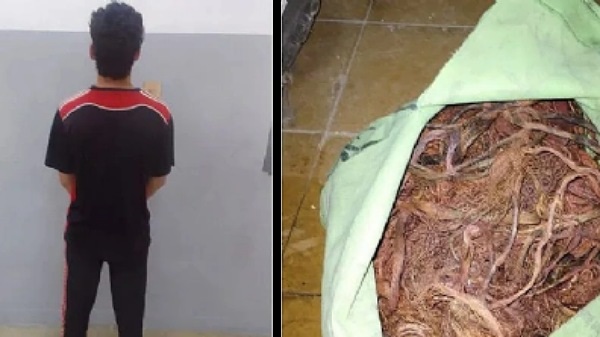 Joven fue detenido con seis kilos de cobre en su poder