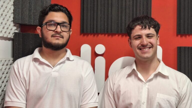 Tomas Pavéz, presidente de la juventud radical Juventud Radical en San Rafael junto a Isaac Bulos, secretario del partido