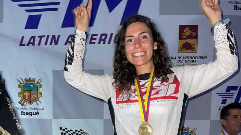 Micaela Gallardo, logró el 4° puesto en el campeonato Latinoamericano de Motocross en Colombia