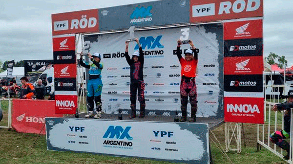 Maribel Castilla subió al podio en el Argentino de Motocross