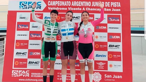 Gran cosecha de medallas de Abril Ureta en el Argentino de Pista