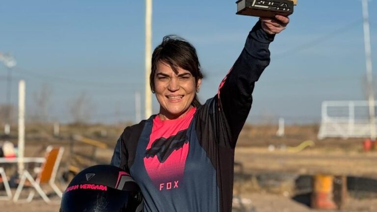 Nadia Vergara, piloto de Speedway de Catriel, debutó en el campeonato de invierno y ganó