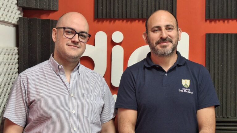 Federico Pérez y Mario Morales, profesores del Colegio Del Carmen de San Rafael