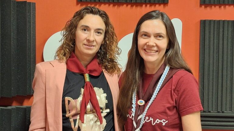 Gisela Stecler y Andrea Saralegui, integrantes del Club Aventureros Orión